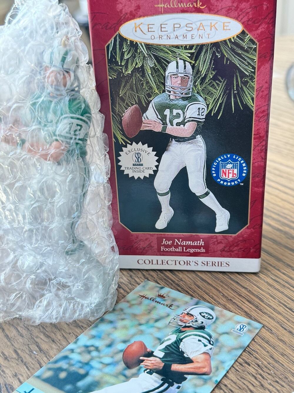 Hallmark Joe Namath 1997 Keepsake Ornament NEW NFL Football Legends #3 NY Jets